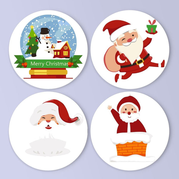 Paint by numbers 8" Placemats (4 pieces) - Santa Claus Figured'Art