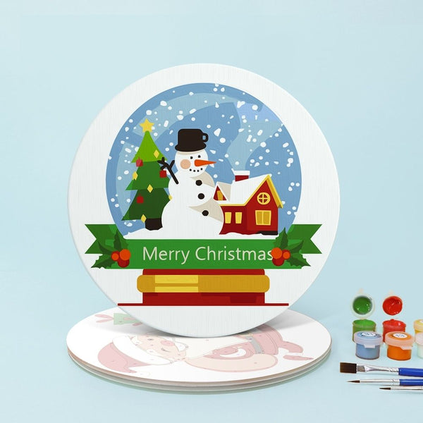 Paint by numbers 8" Placemats (4 pieces) - Santa Claus