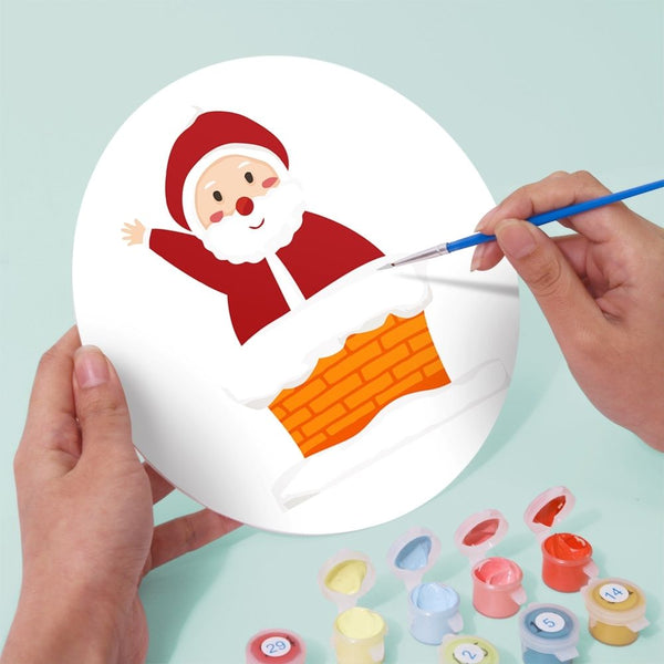 Paint by numbers 8" Placemats (4 pieces) - Santa Claus