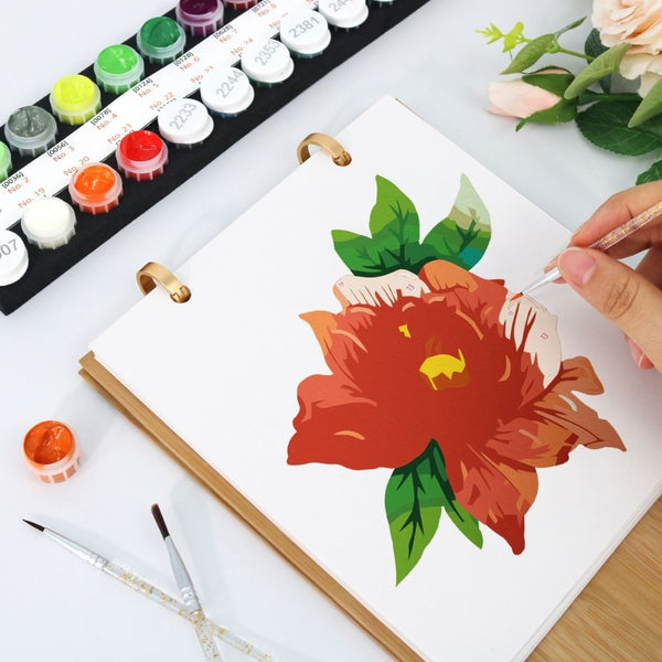 Paint by Numbers Calendar 2026 - Seasonal Flowers