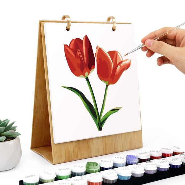 Paint by Numbers Calendar 2026 - Seasonal Flowers