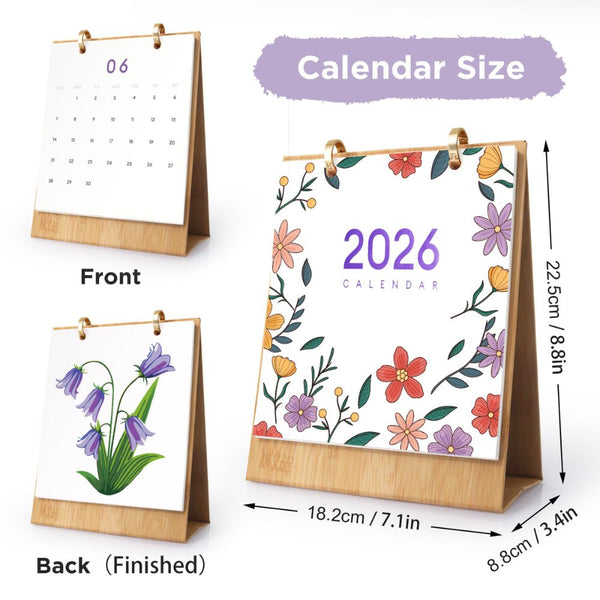 Paint by Numbers Calendar 2026 - Seasonal Flowers