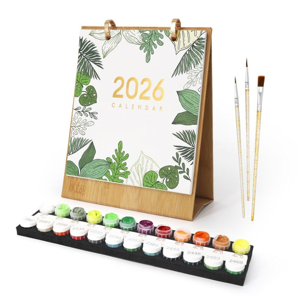 Paint by Numbers Calendar 2026 - Potted Houseplants Figured'Art