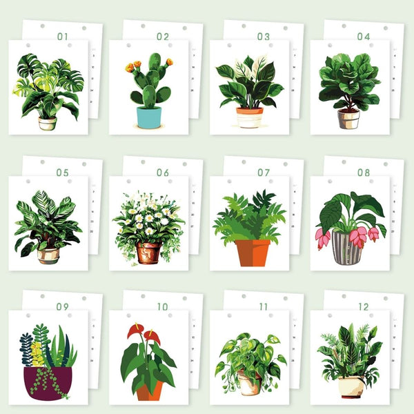 Paint by Numbers Calendar 2026 - Potted Houseplants