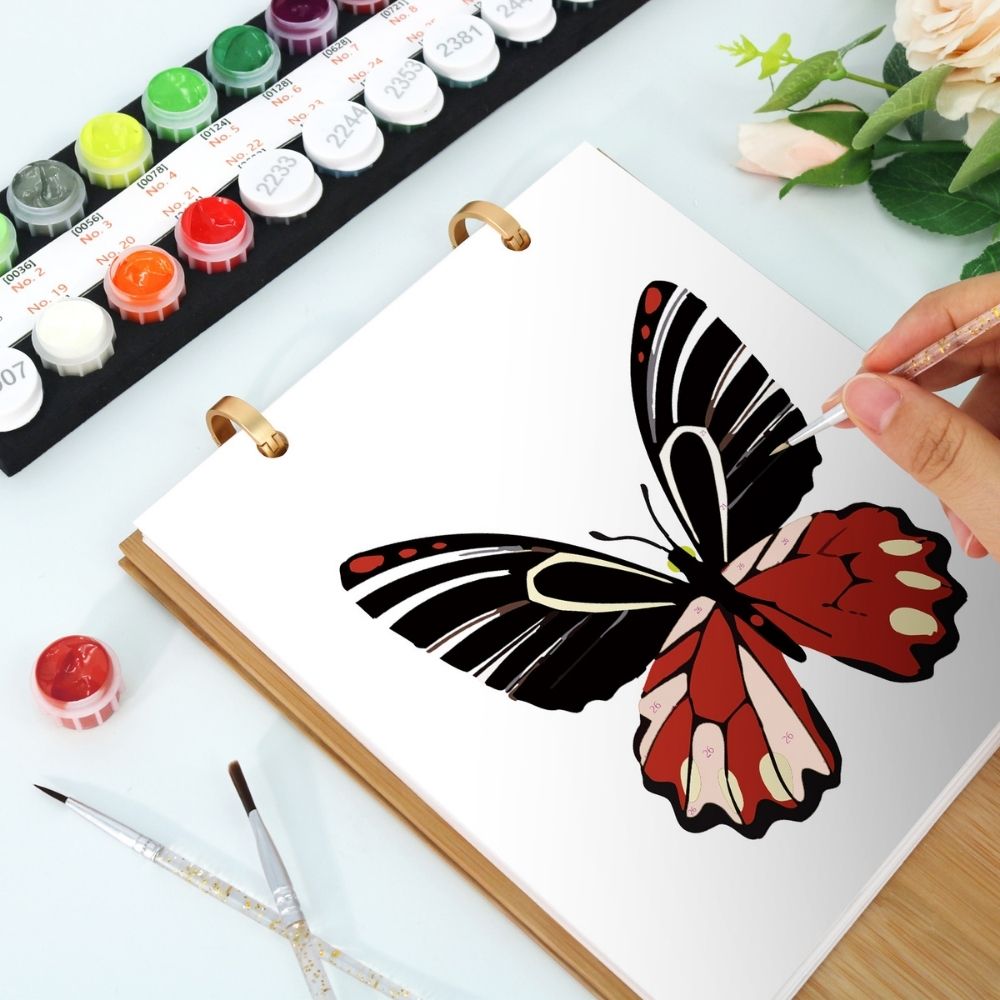 Paint by Numbers Calendar 2026 - Colorful Butterflies