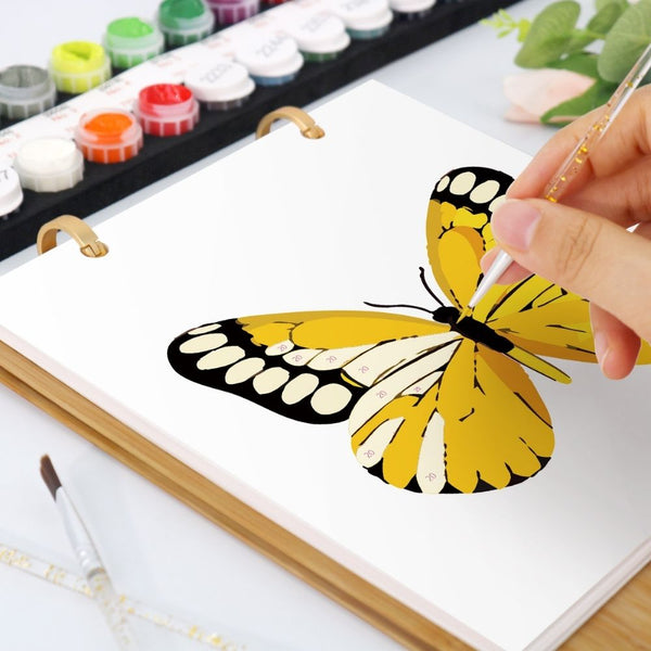 Paint by Numbers Calendar 2026 - Colorful Butterflies