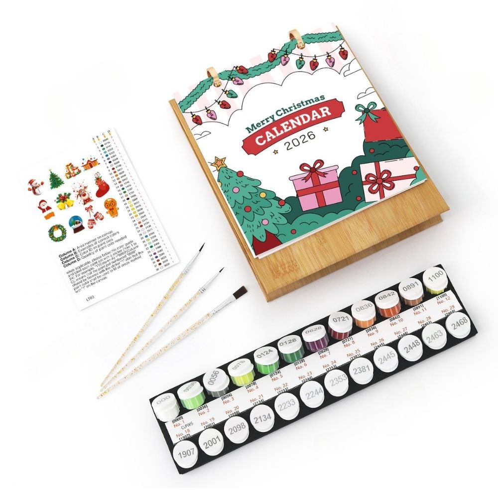 Paint by Numbers Calendar 2026 - Christmas Classics Icons
