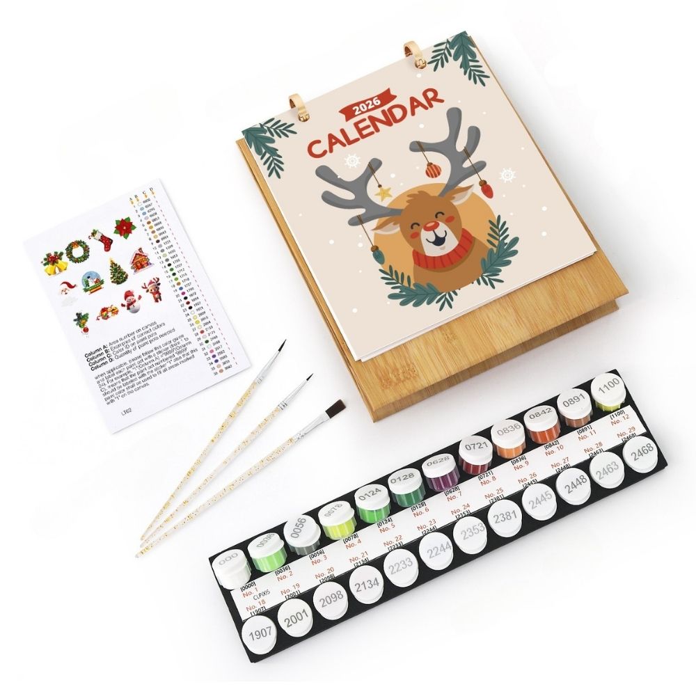 Paint by Numbers Calendar 2026 - Yuletide Icons
