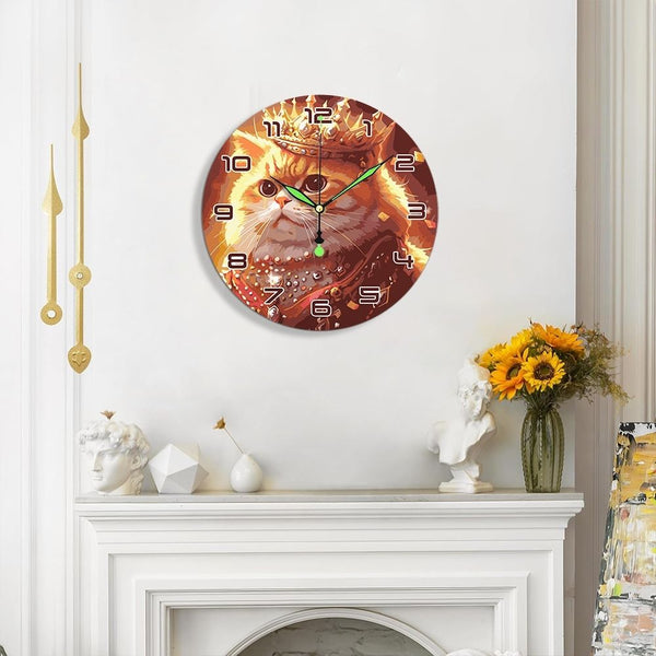Paint by Numbers Clock - Royal Cat