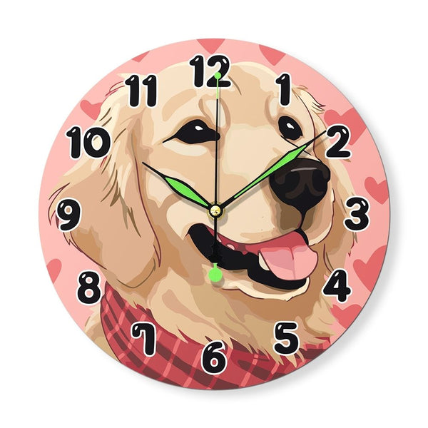 Paint by Numbers Clock - Adorable Dog
