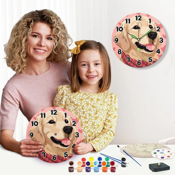 Paint by Numbers Clock - Adorable Dog