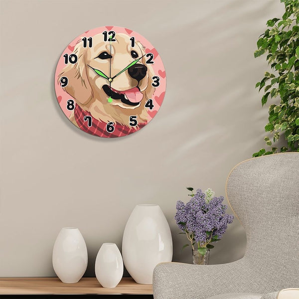 Paint by Numbers Clock - Adorable Dog