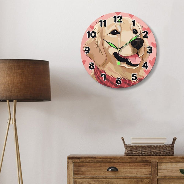 Paint by Numbers Clock - Adorable Dog