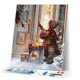 Diamond Painting | Diamond Painting - Girl on Christmas night | christmas Diamond Painting Religion religion | FiguredArt
