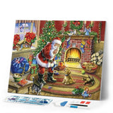 Diamond Painting | Diamond Painting - Santa Claus and Dog | animals christmas Diamond Painting Animals Diamond Painting Religion dogs |