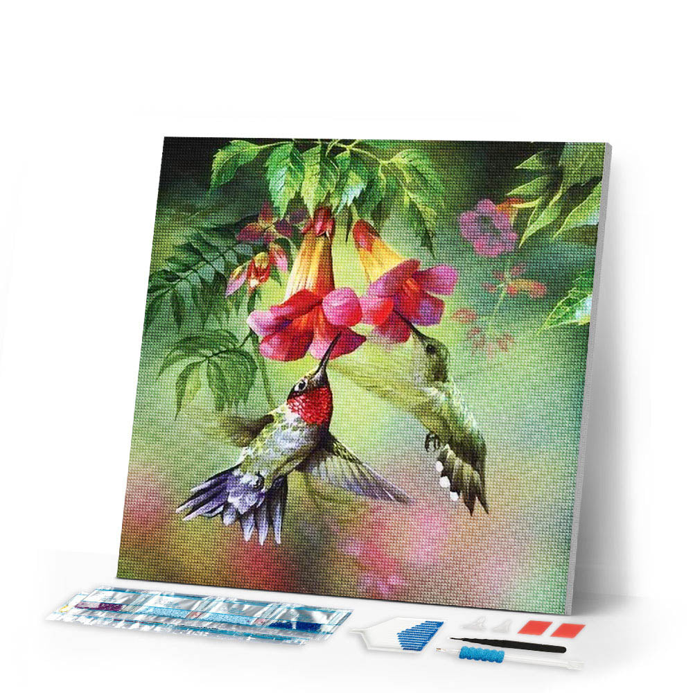 Diamond Painting | Diamond Painting - Hummingbirds | animals Diamond Painting Animals | FiguredArt