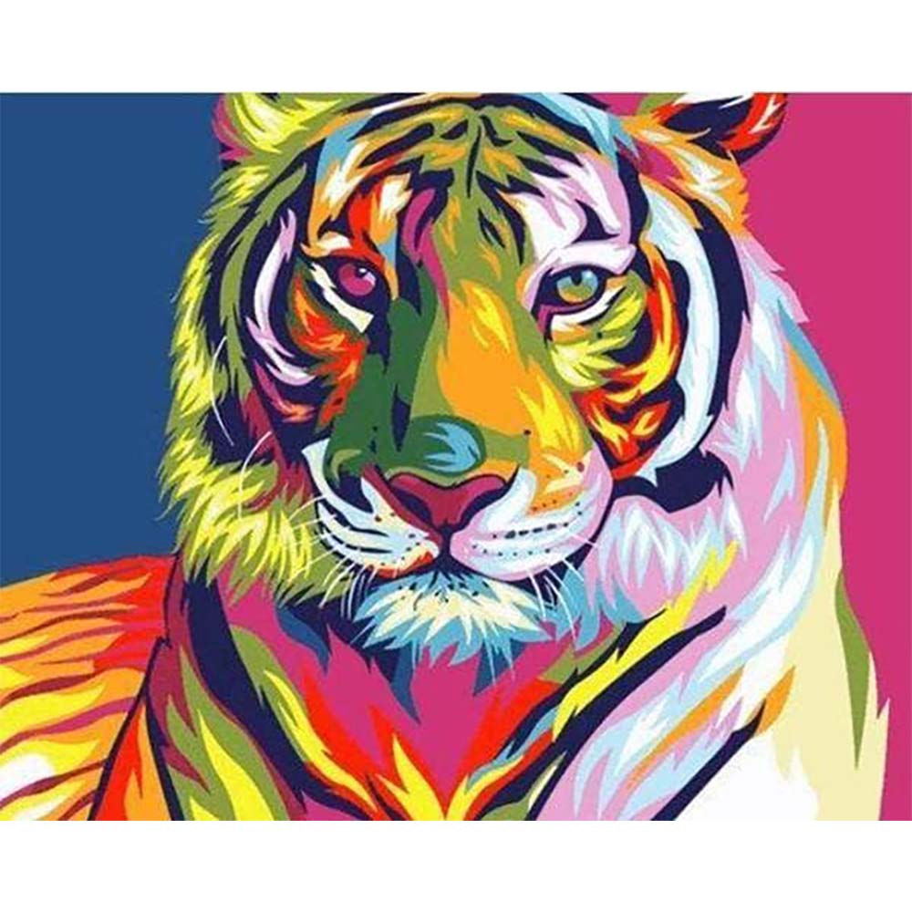 Diamond Painting - Tiger colorful