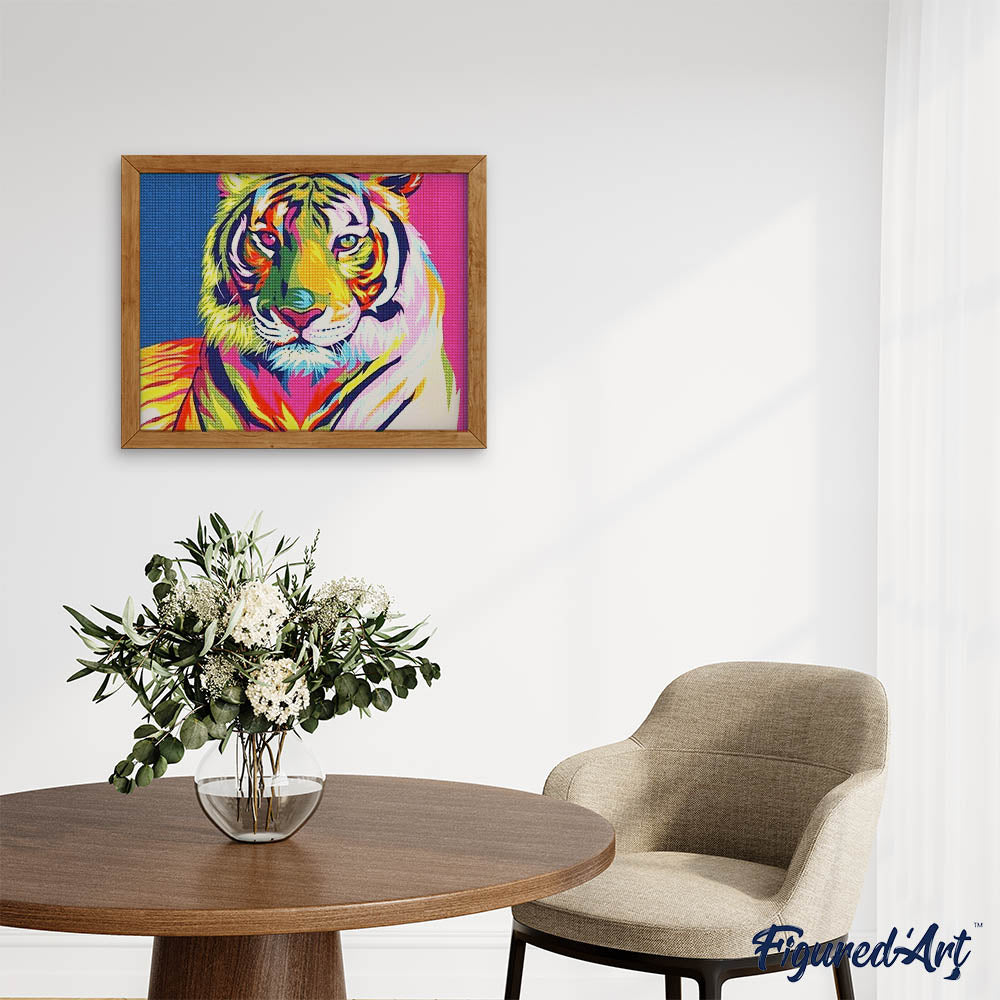 Diamond Painting - Tiger colorful