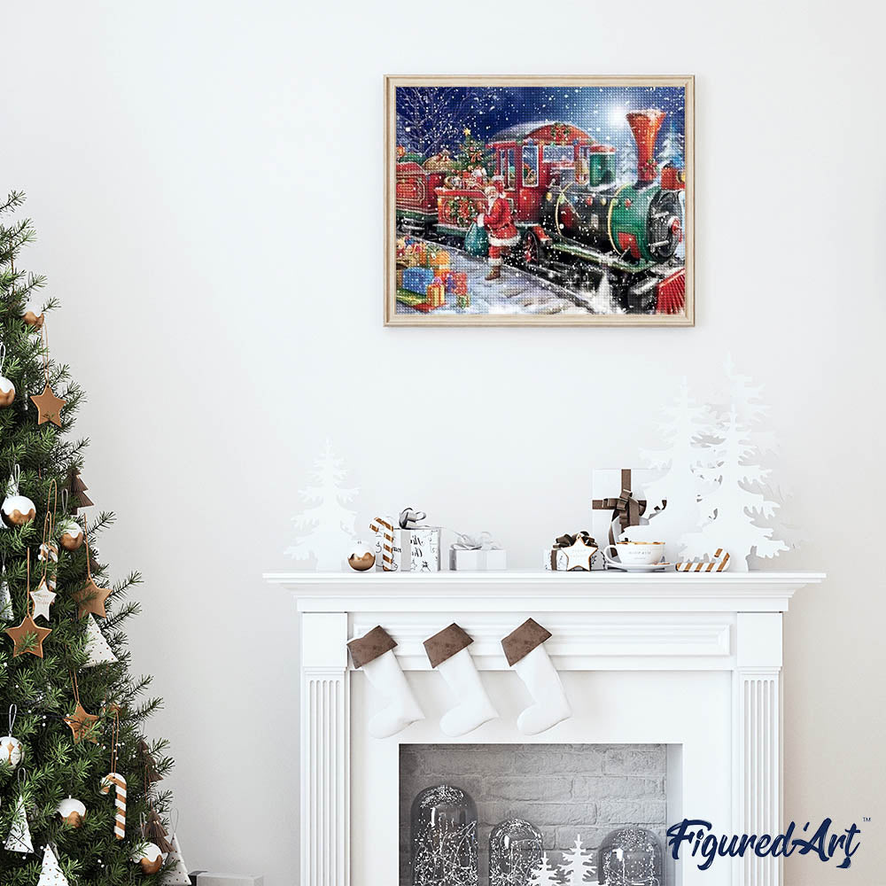 Diamond Painting - Santa Claus and Train
