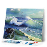 Diamond Painting | Diamond Painting - Ocean Waves | Diamond Painting Landscapes landscapes | FiguredArt