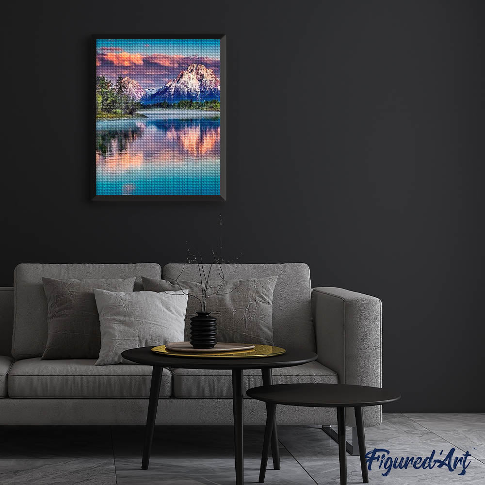 Diamond Painting - Mountain Landscape and Lake – Figured'Art