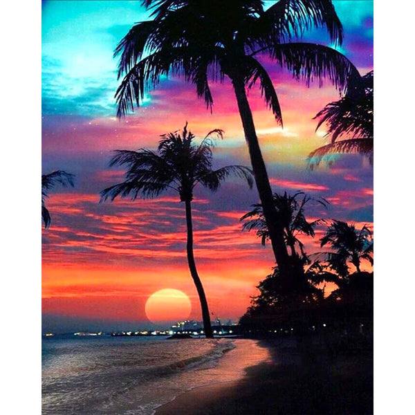 Diamond Painting - Sunset on a Beautiful Island
