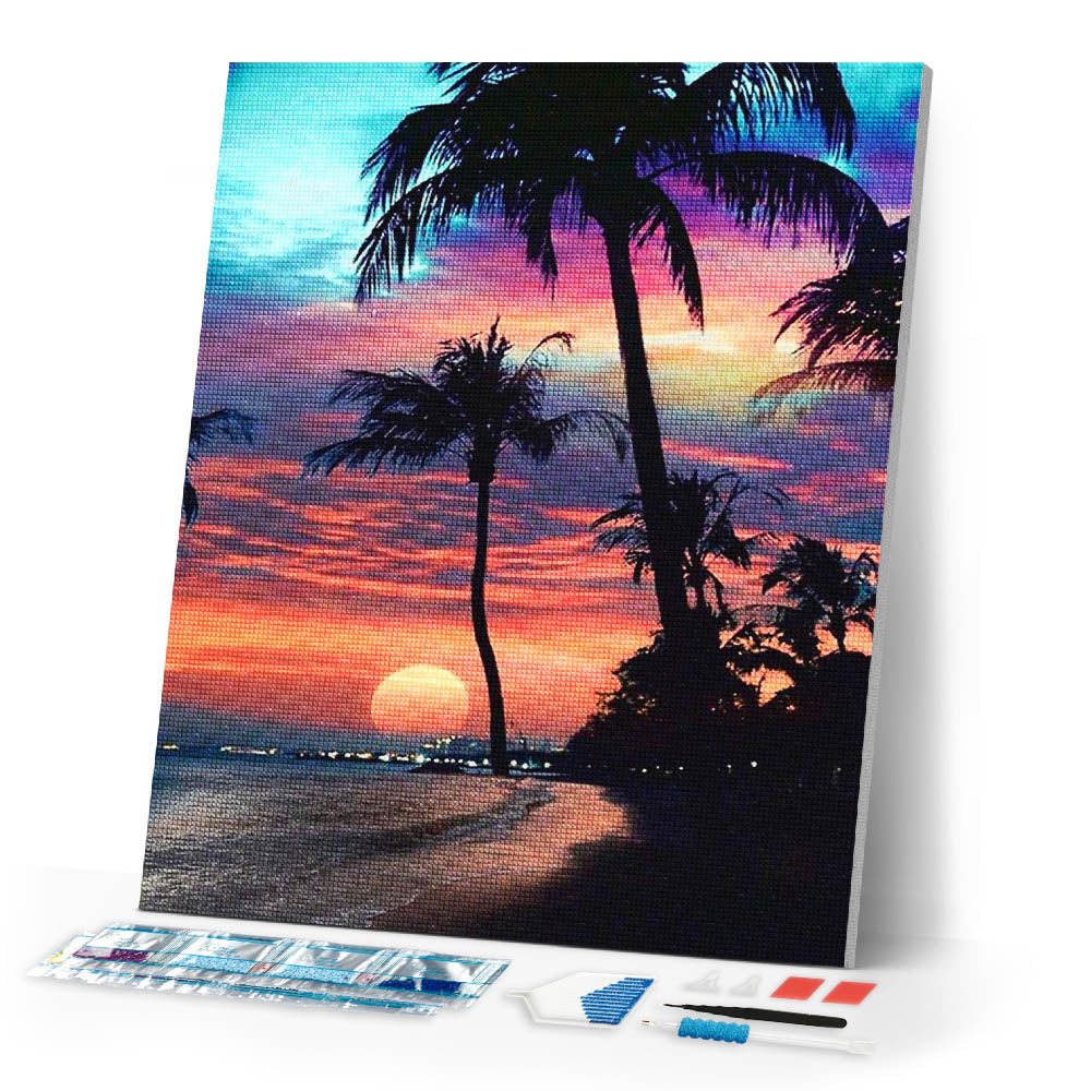 Diamond Painting - Sunset on a Beautiful Island