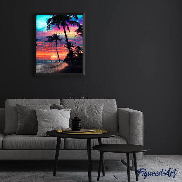 Diamond Painting - Sunset on a Beautiful Island