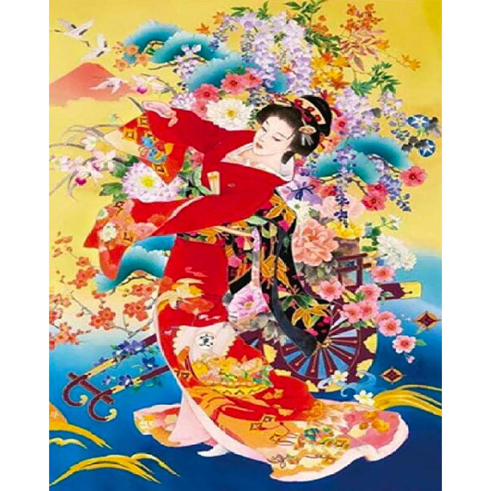 Diamond Painting - Japanese woman wearing traditional clothes