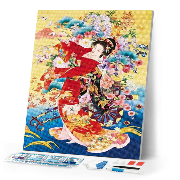Diamond Painting - Japanese woman wearing traditional clothes