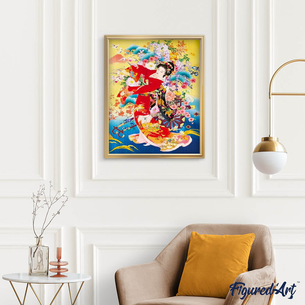 Diamond Painting - Japanese woman wearing traditional clothes