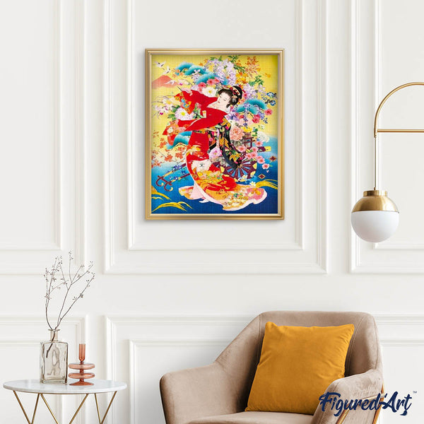 Diamond Painting - Japanese woman wearing traditional clothes