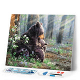 Diamond Painting | Diamond Painting - Bear Family | animals bear Diamond Painting Animals | FiguredArt
