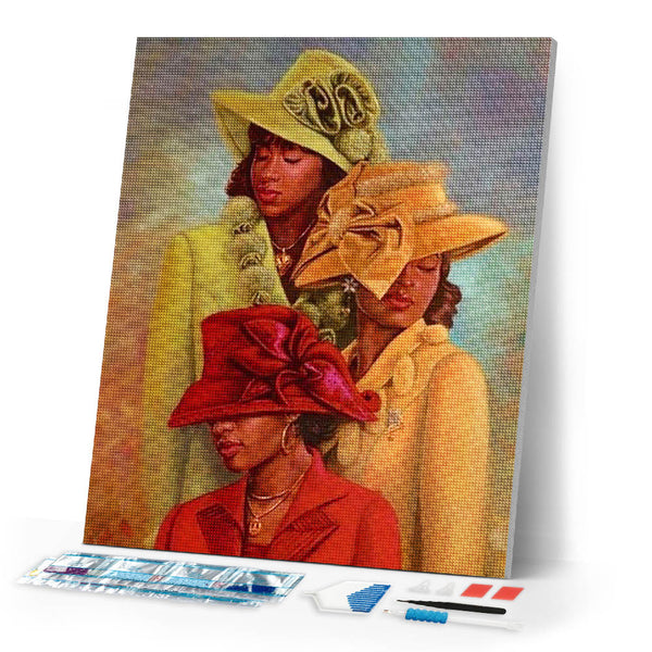 Diamond Painting | Diamond Painting - Three Women | Diamond Painting Romance romance | FiguredArt