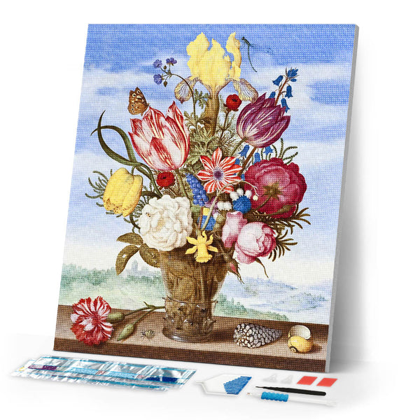 Diamond Painting - Bouquet of flowers - Ambrosius bosschaert