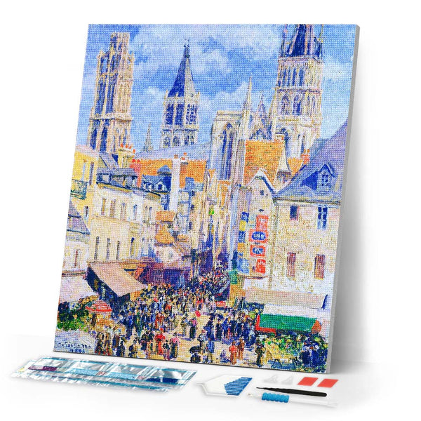 Diamond Painting - Rue de l'Epicerie, Rouen - Camille Pissarro