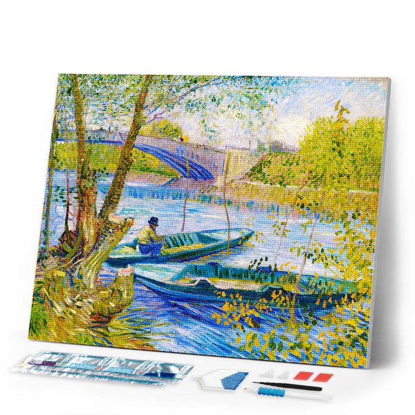 Diamond Painting - Fishing in spring, Pont de Clichy - Van Gogh