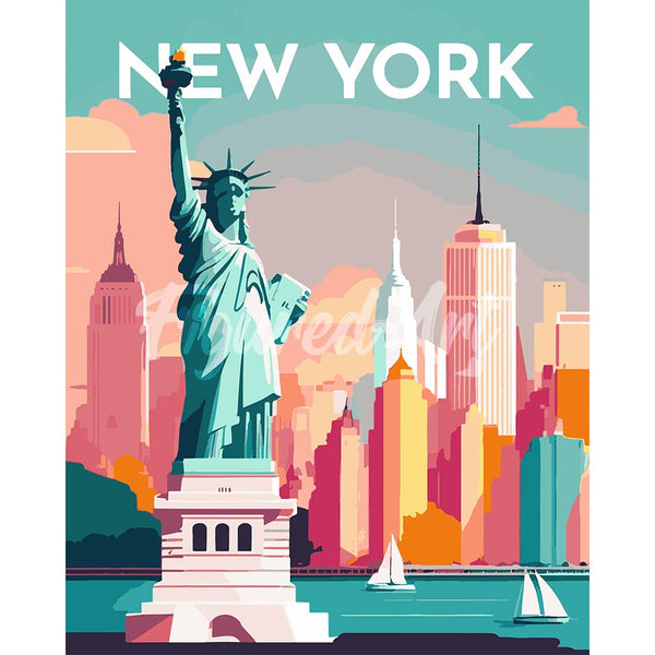 Diamond Painting - Travel Poster New York