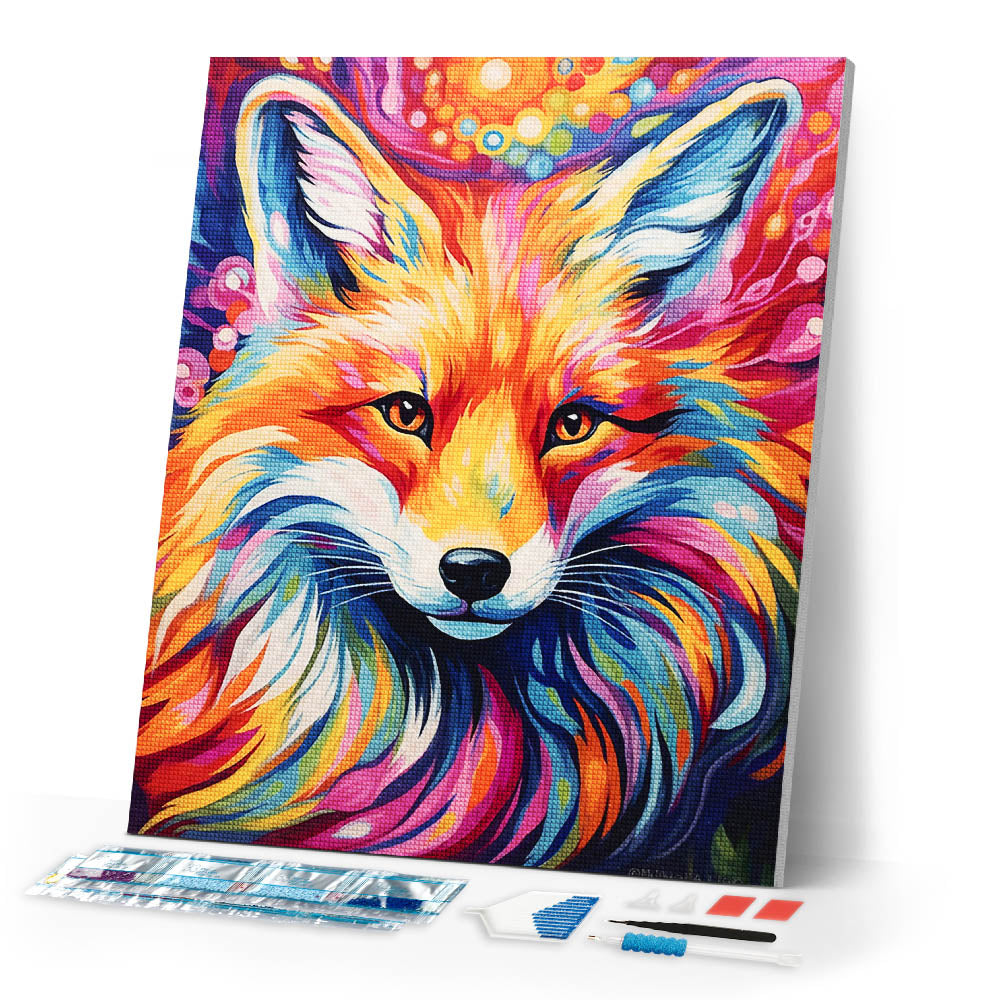Diamond Painting - Colorful Abstract Fox