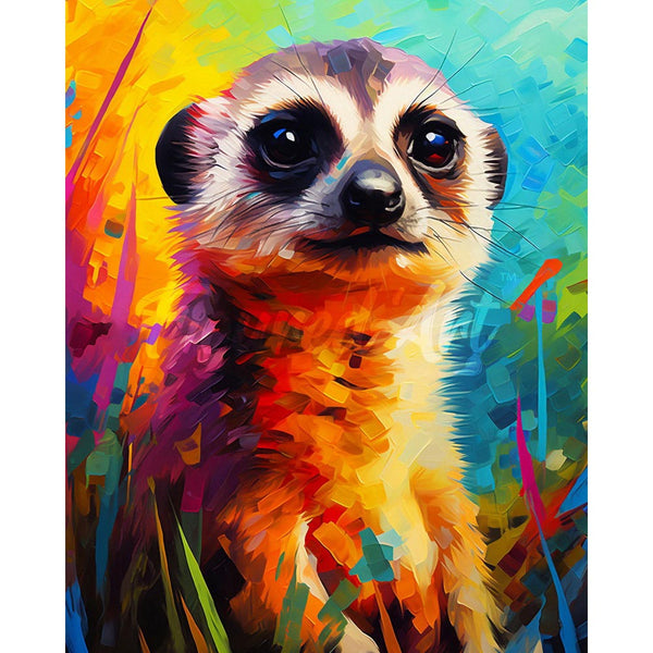 Diamond Painting - Colorful Abstract Meerkat