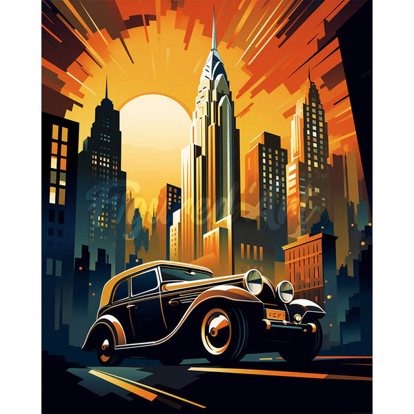Diamond Painting - Art Deco Car in New York