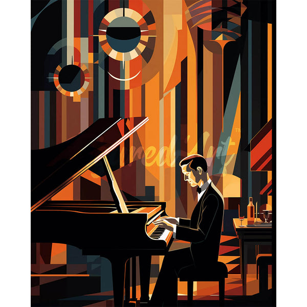Diamond Painting - Art Deco Man playing Piano