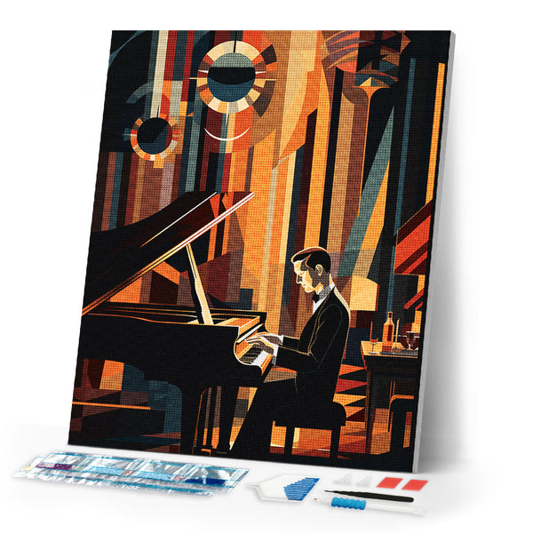 Diamond Painting - Art Deco Man playing Piano