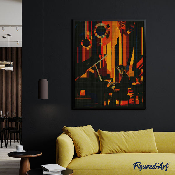 Diamond Painting - Art Deco Man playing Piano