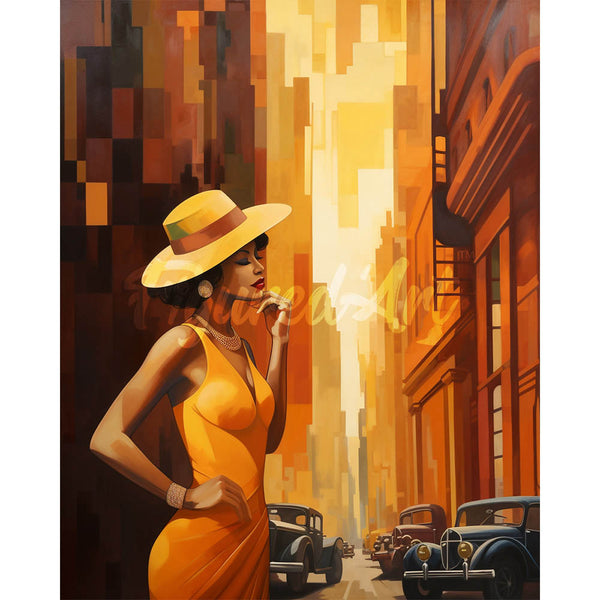 Diamond Painting - Art Deco Woman in Town