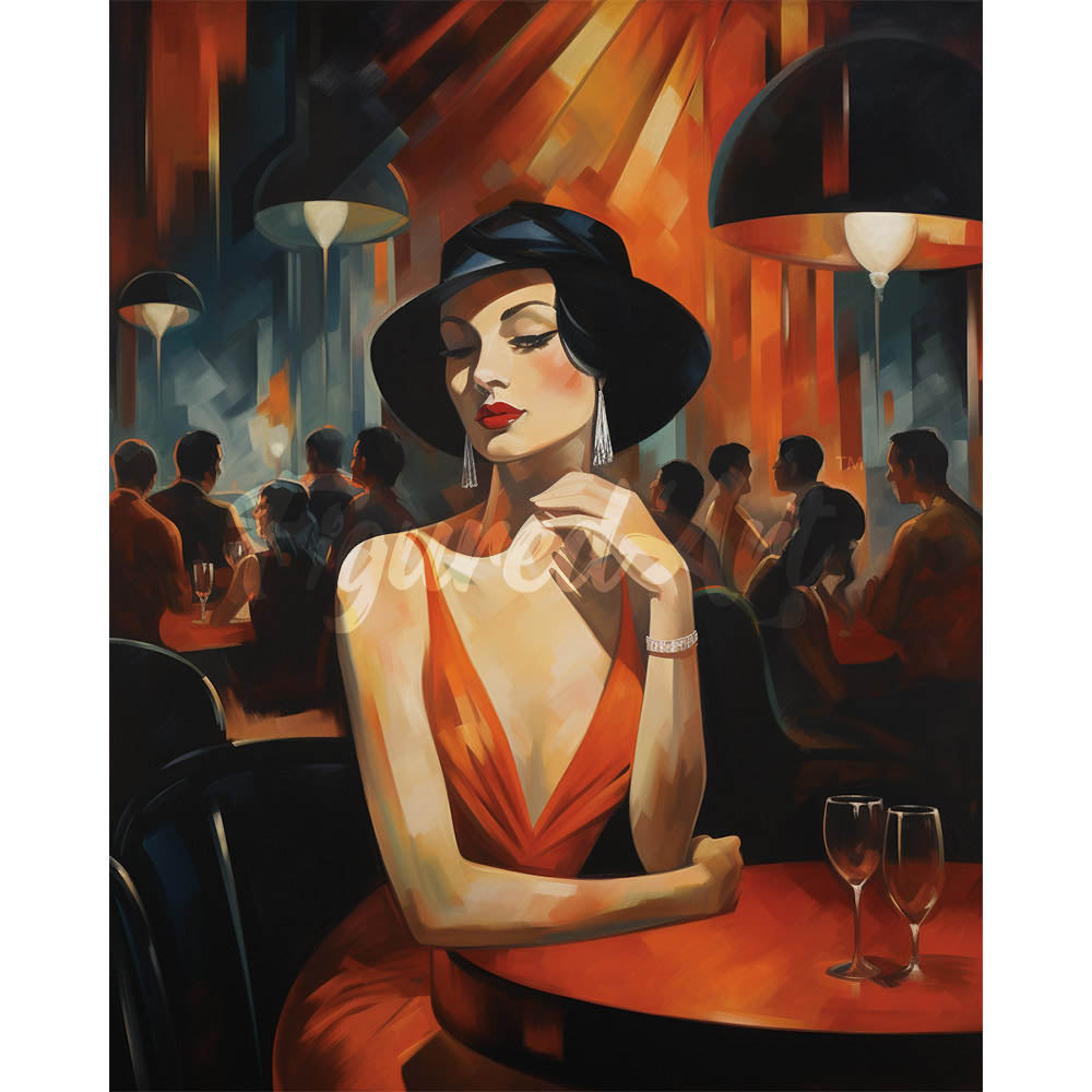 Diamond Painting - Art Deco Woman in a Club