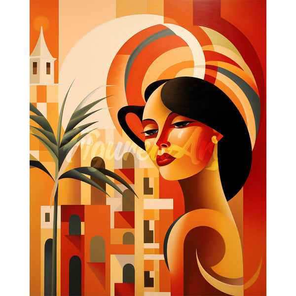 Diamond Painting - Art Deco Woman in Cuba