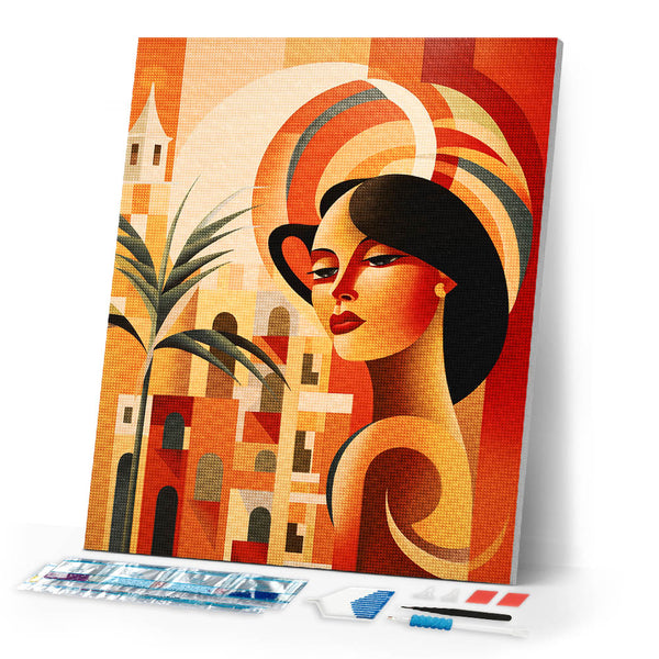 Diamond Painting - Art Deco Woman in Cuba