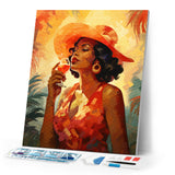 Diamond Painting - Art Deco Woman with a Glass