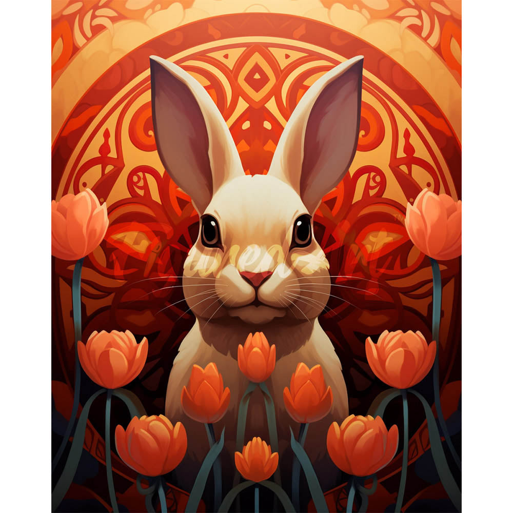 Diamond Painting - Rabbit Art Deco